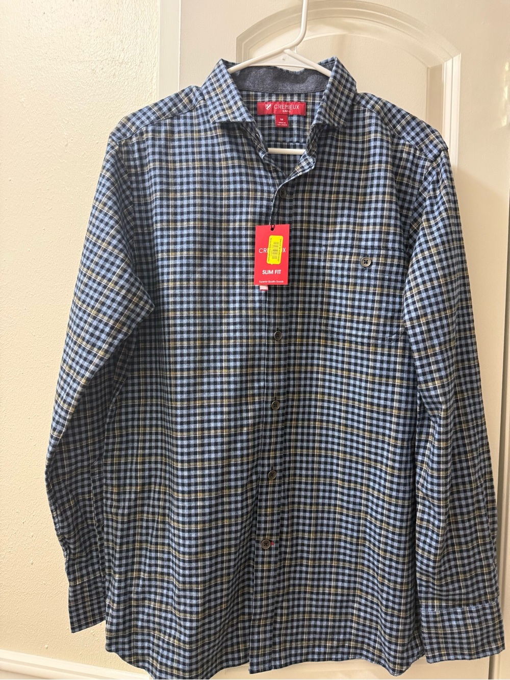 Cremieux Slim Fit Blue Plaid Men's Shirt